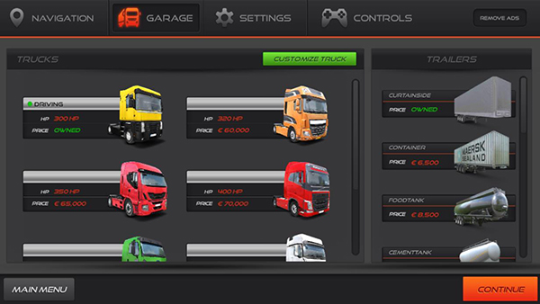 Truck Simulator Europe 2截图1